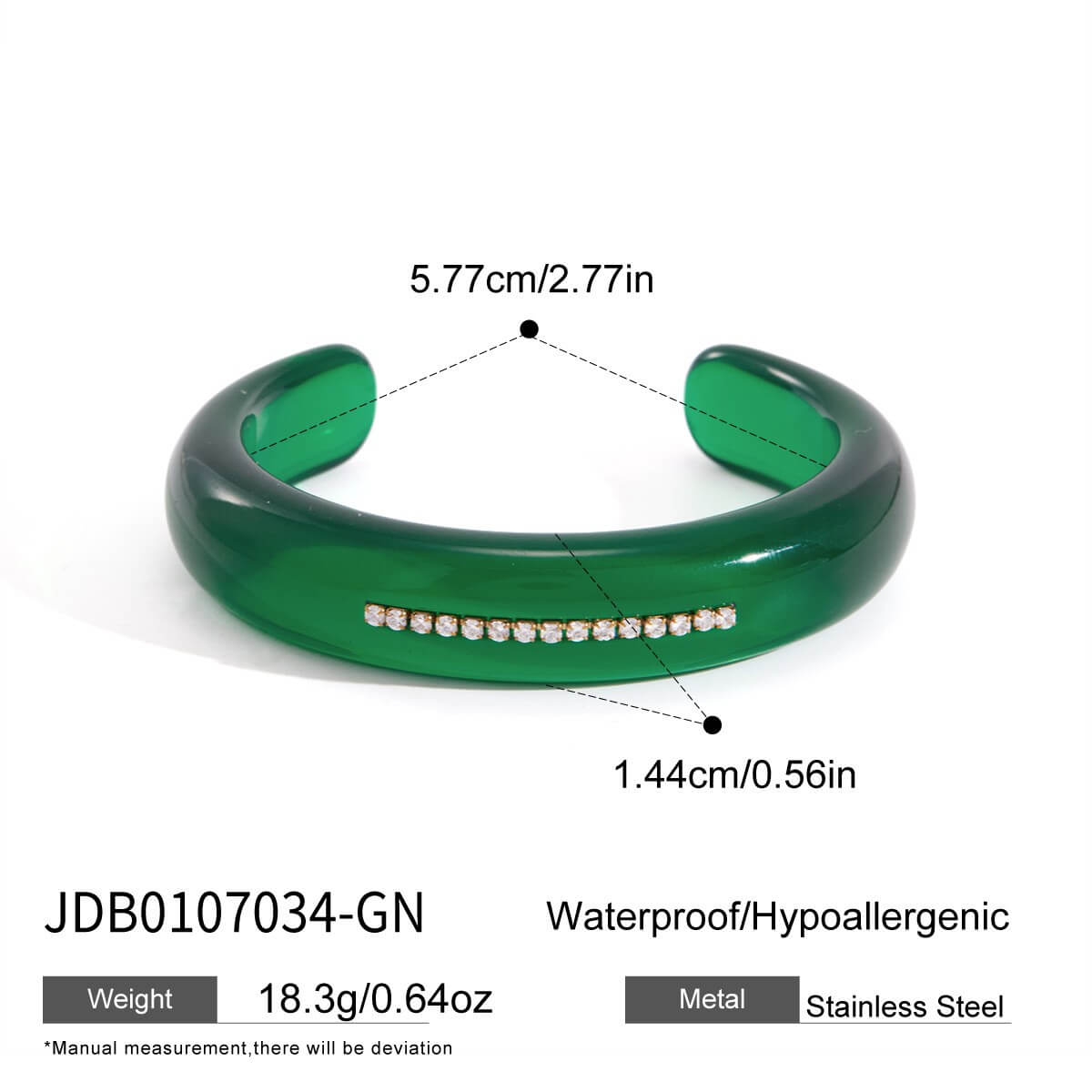 Resin Rhinestone Rings & Cuff Bracelets