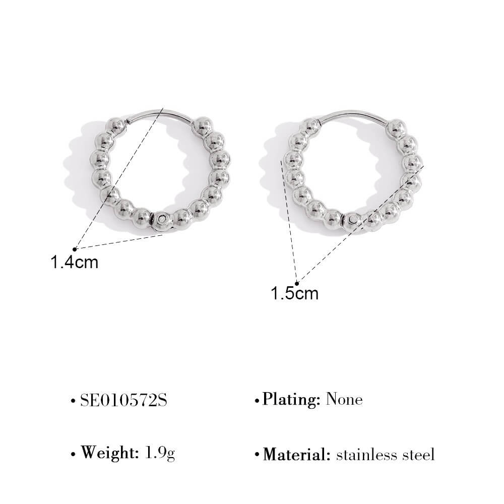 Textured Huggie Hoop Earrings