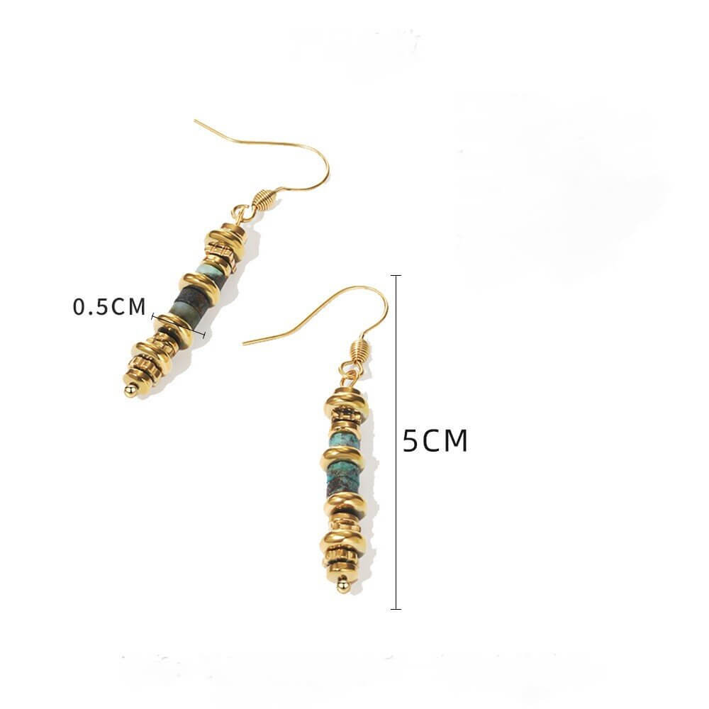 Turquoise Bead Drop Earrings