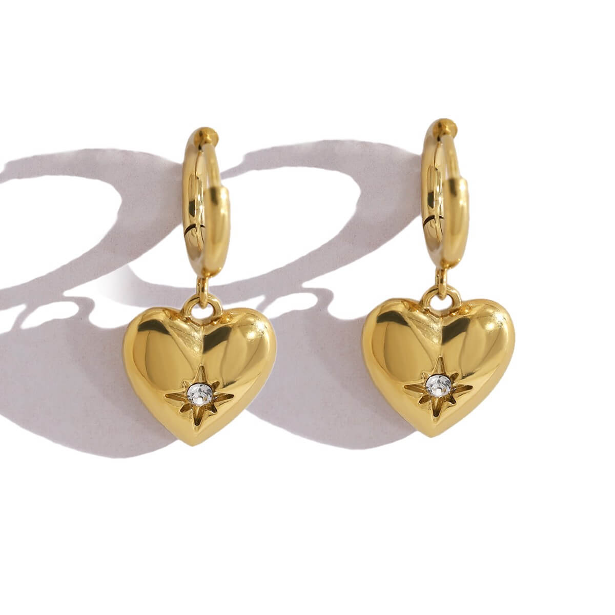 Gold Charm Huggie Hoop Earrings