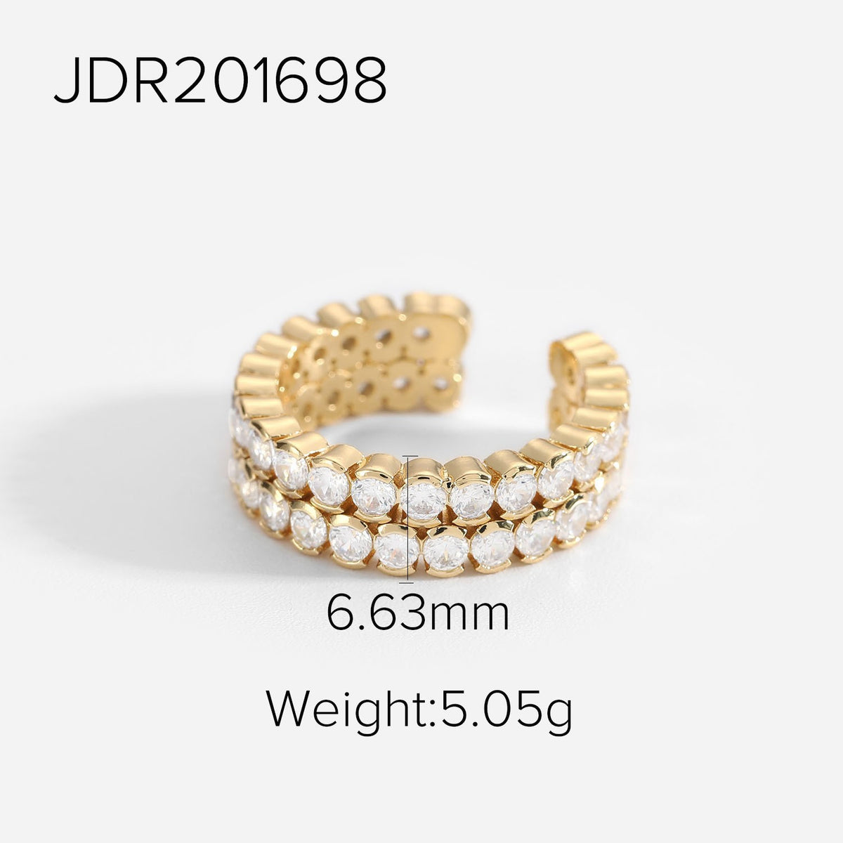 18K Gold CZ Ring