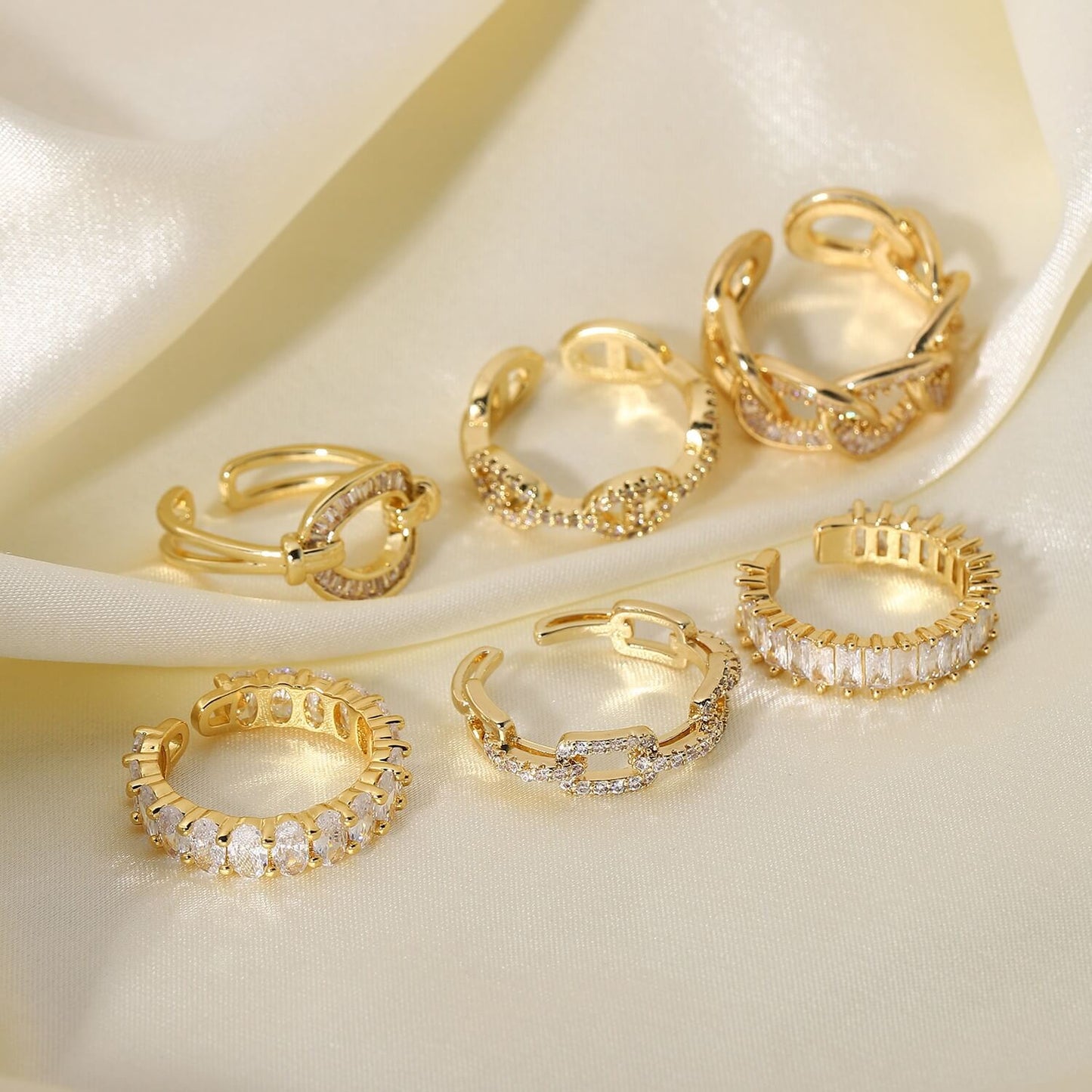 18K Gold CZ Ring