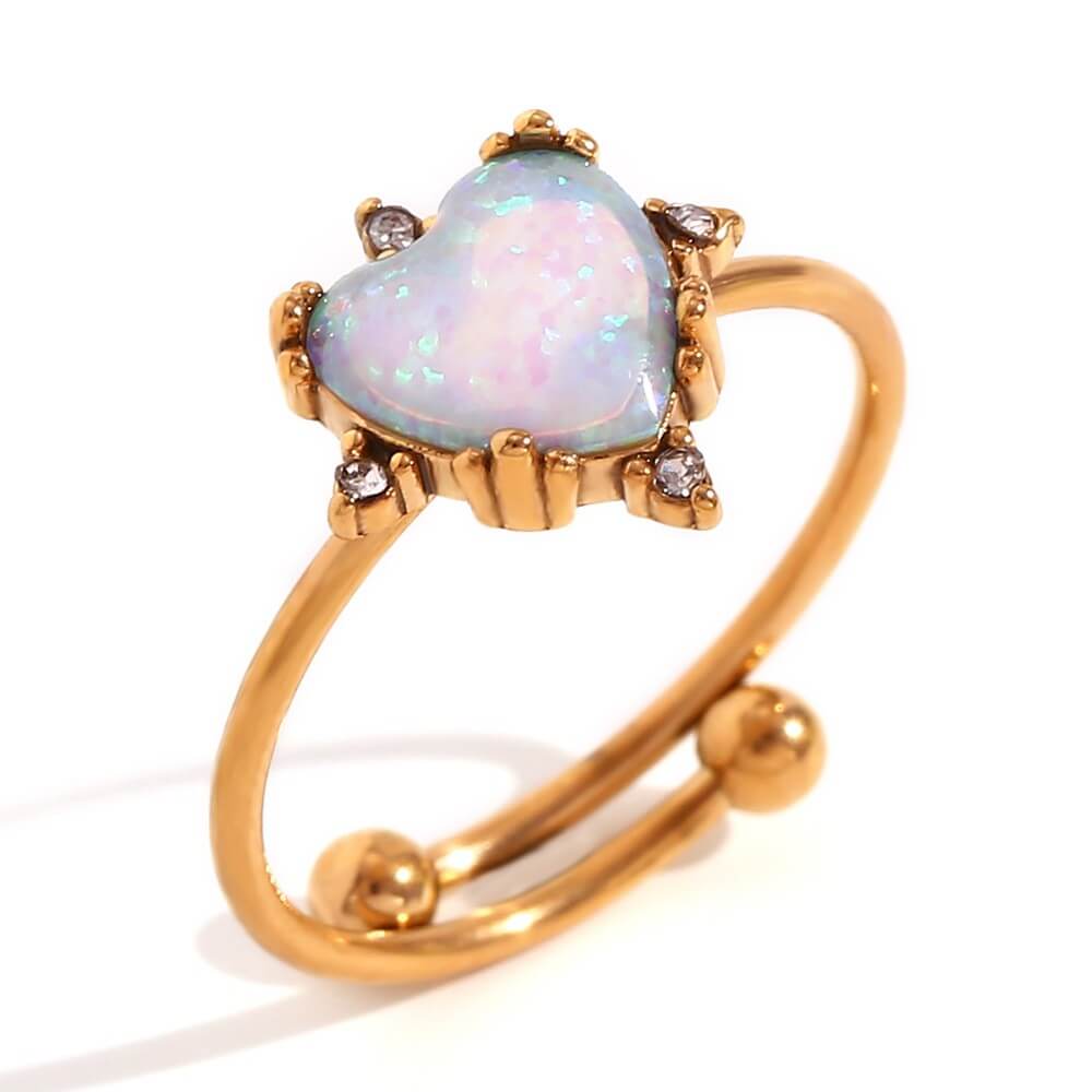 Vintage Opal Gold Statement Ring