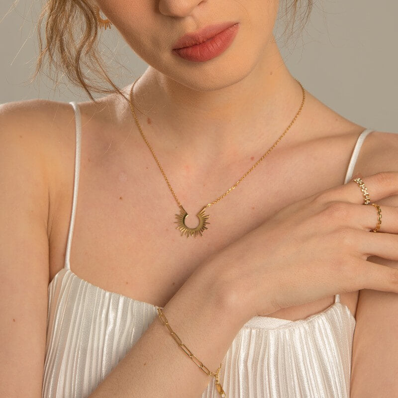 Sunburst Pendant Necklace