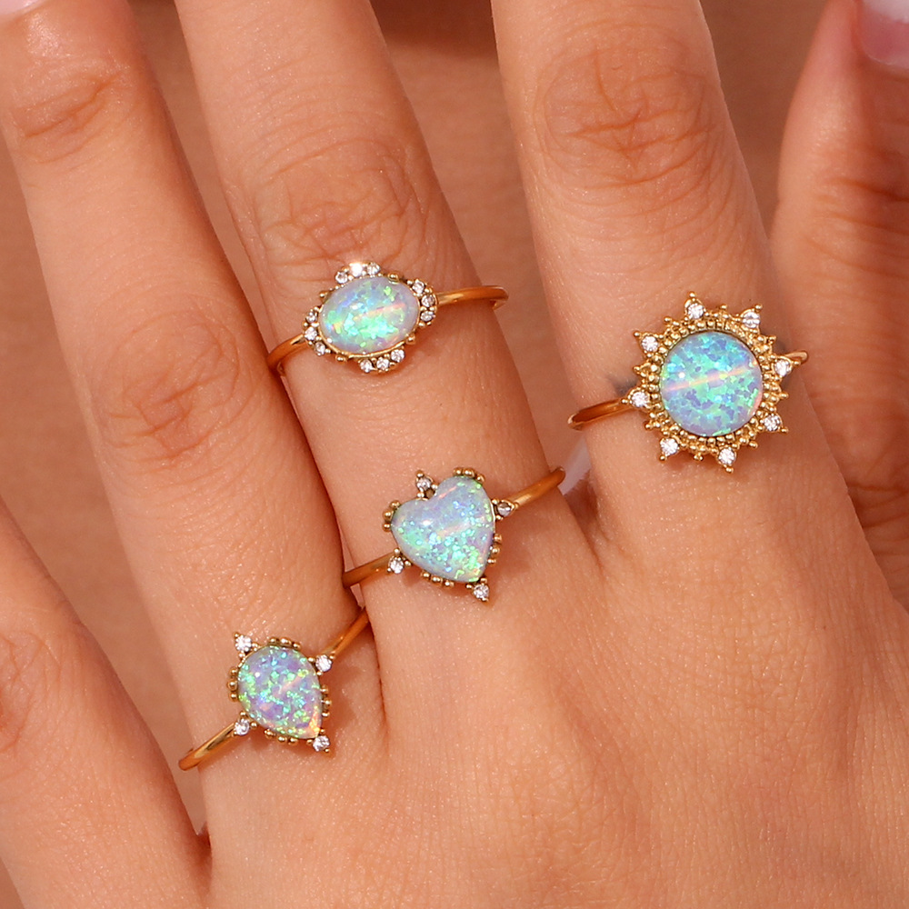 Vintage Opal Gold Statement Ring