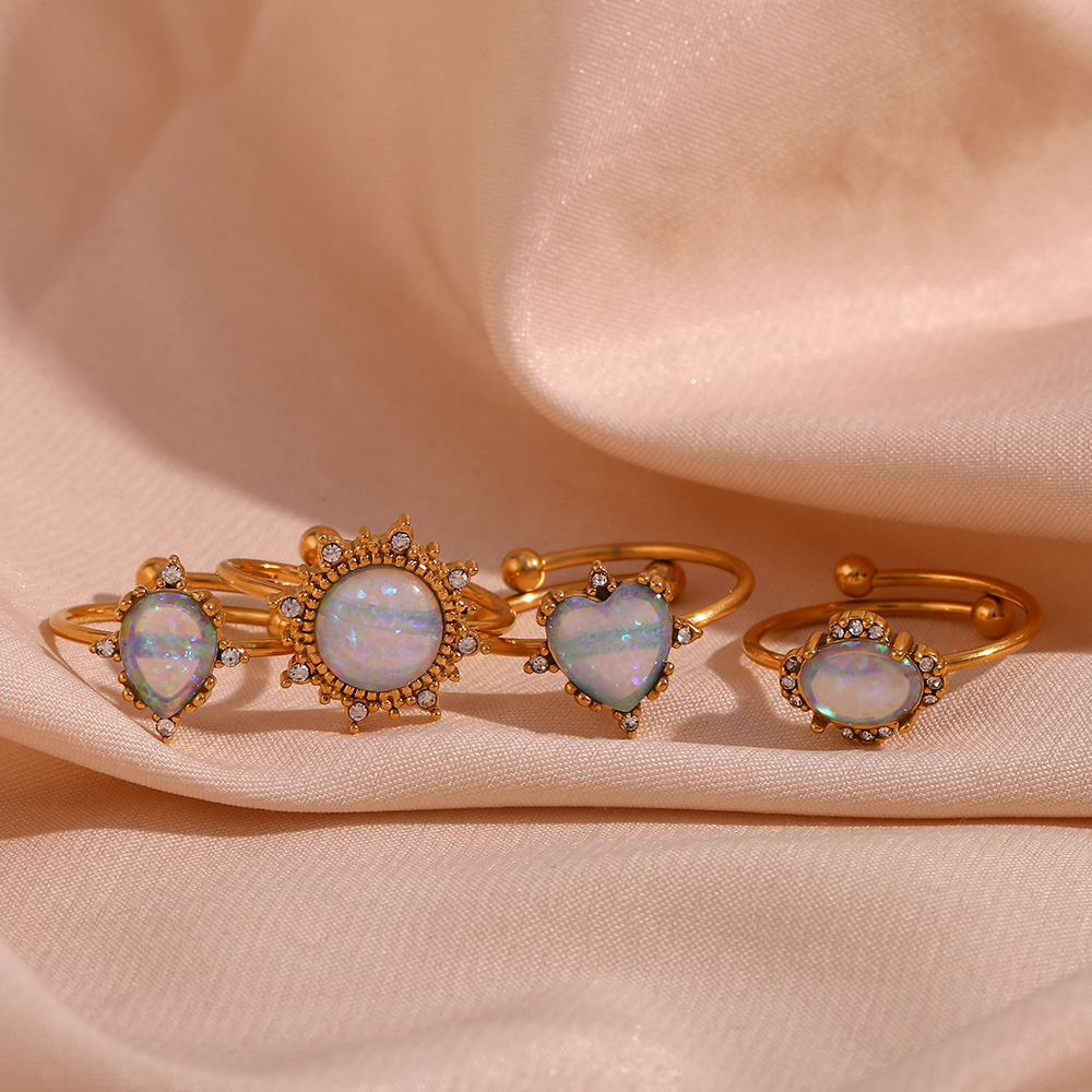 Vintage Opal Gold Statement Ring