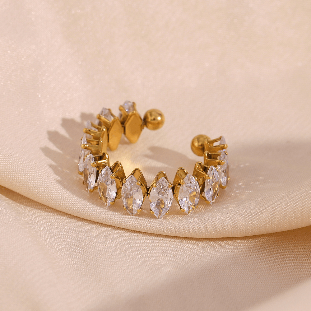 Marquise Zircon Open Bangle & Ring Collection