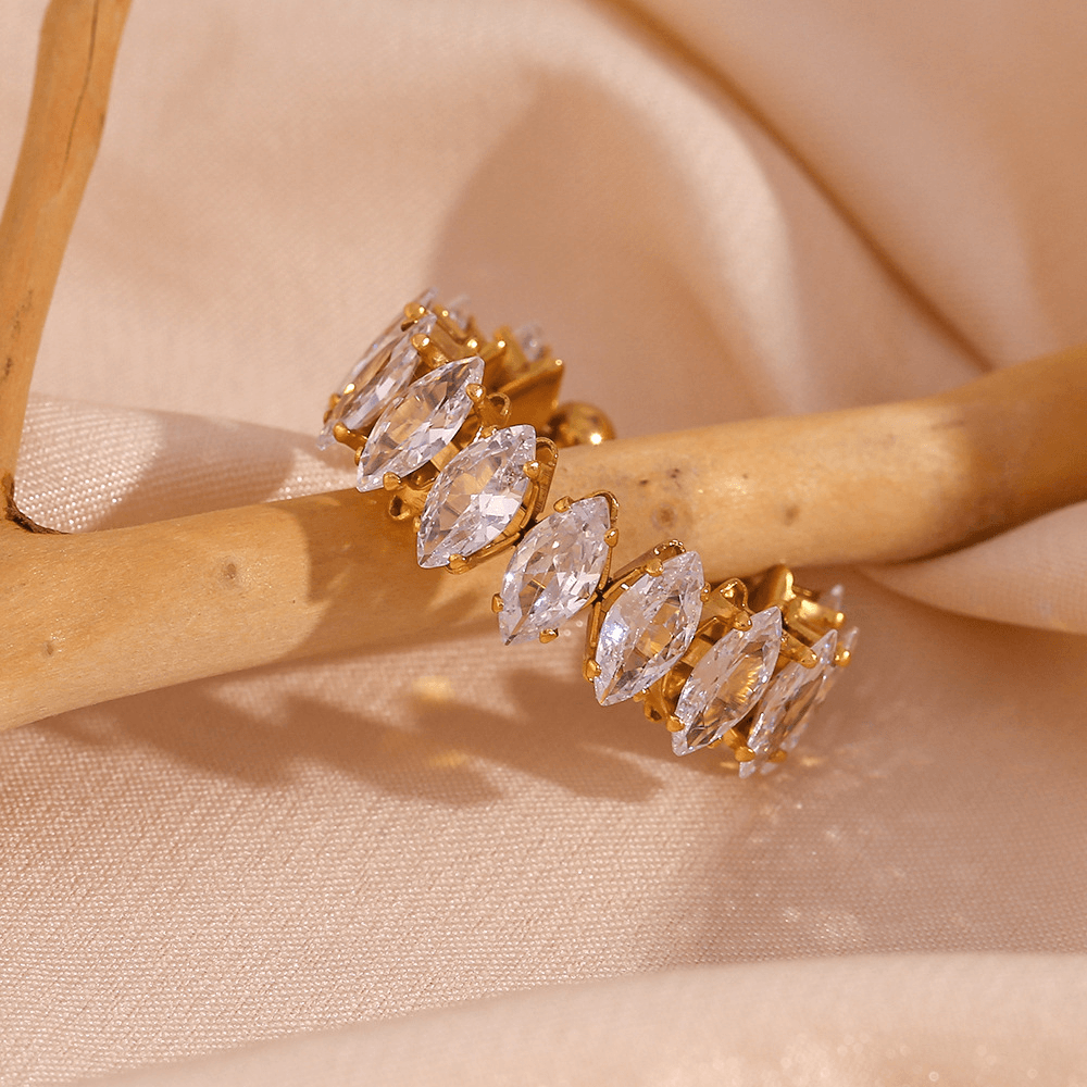Marquise Zircon Open Bangle & Ring Collection
