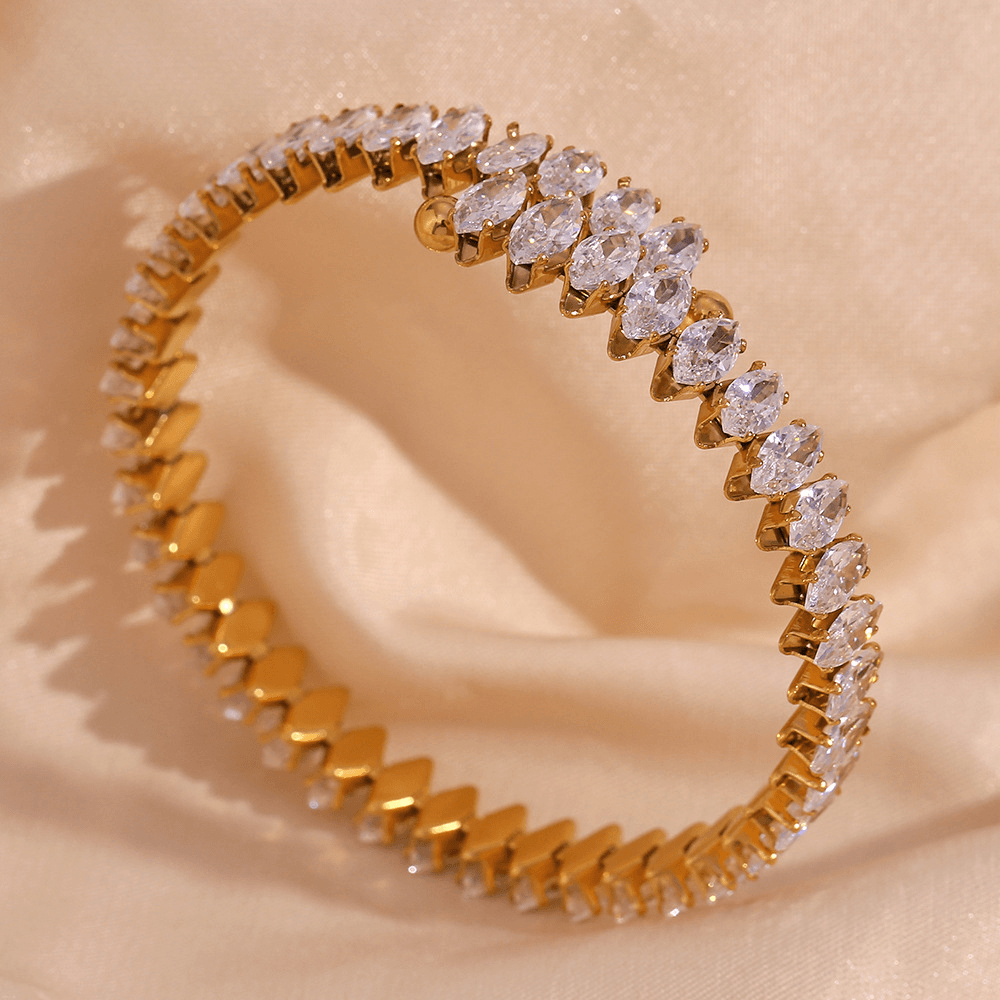 Marquise Zircon Open Bangle & Ring Collection