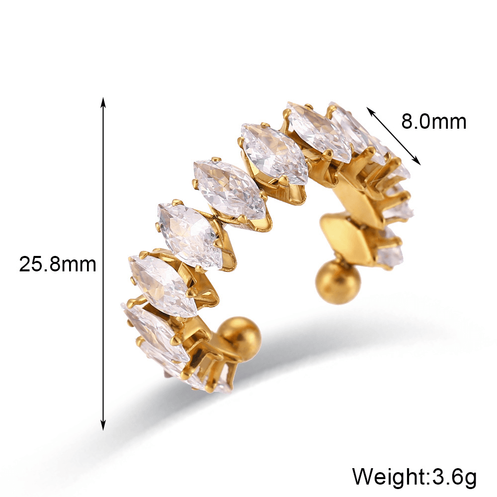 Marquise Zircon Open Bangle & Ring Collection