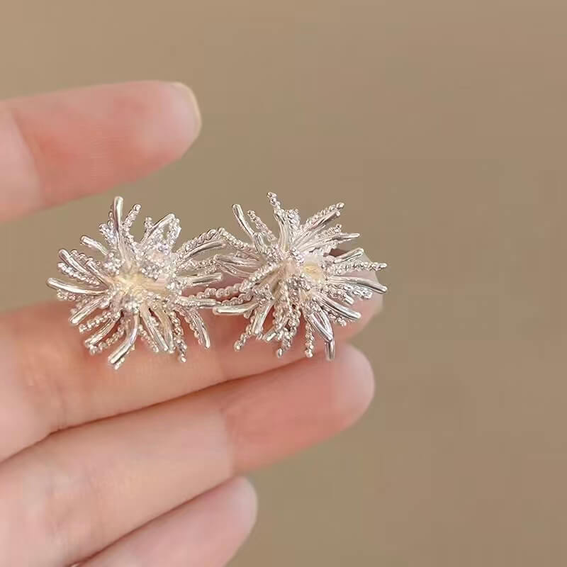 Burst Fireworks Cluster Stud Earrings