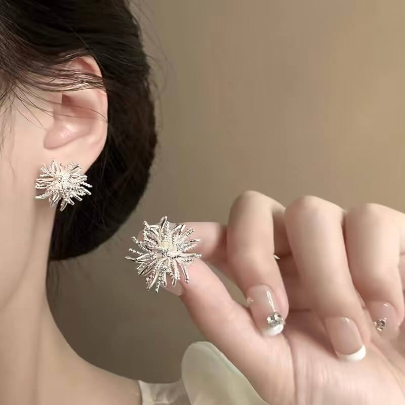 Burst Fireworks Cluster Stud Earrings