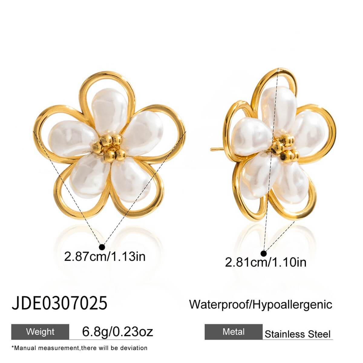 Vintage Floral Pearl Earrings
