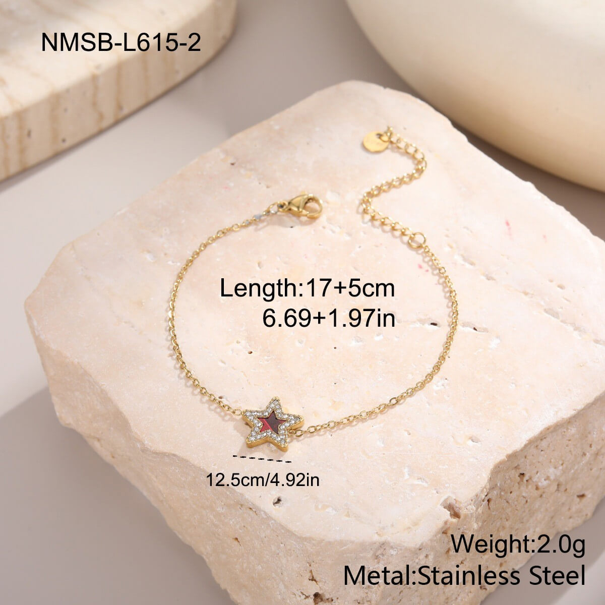 Gold Pavé Star Bracelet