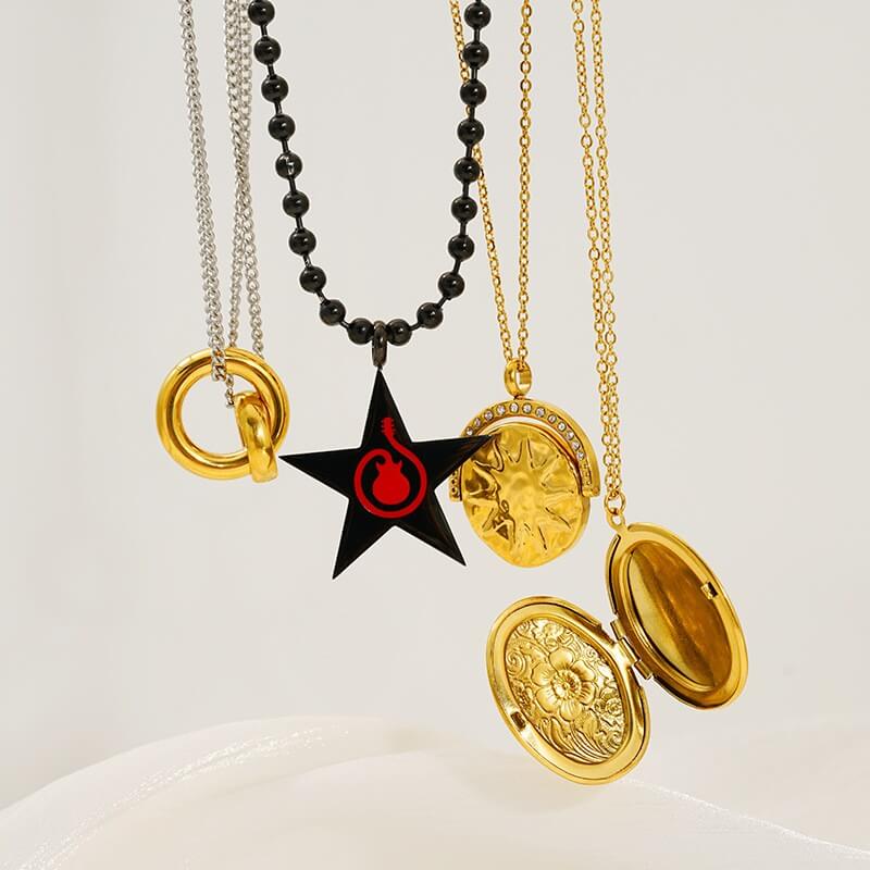 Waterproof Vintage Statement Pendant Necklace