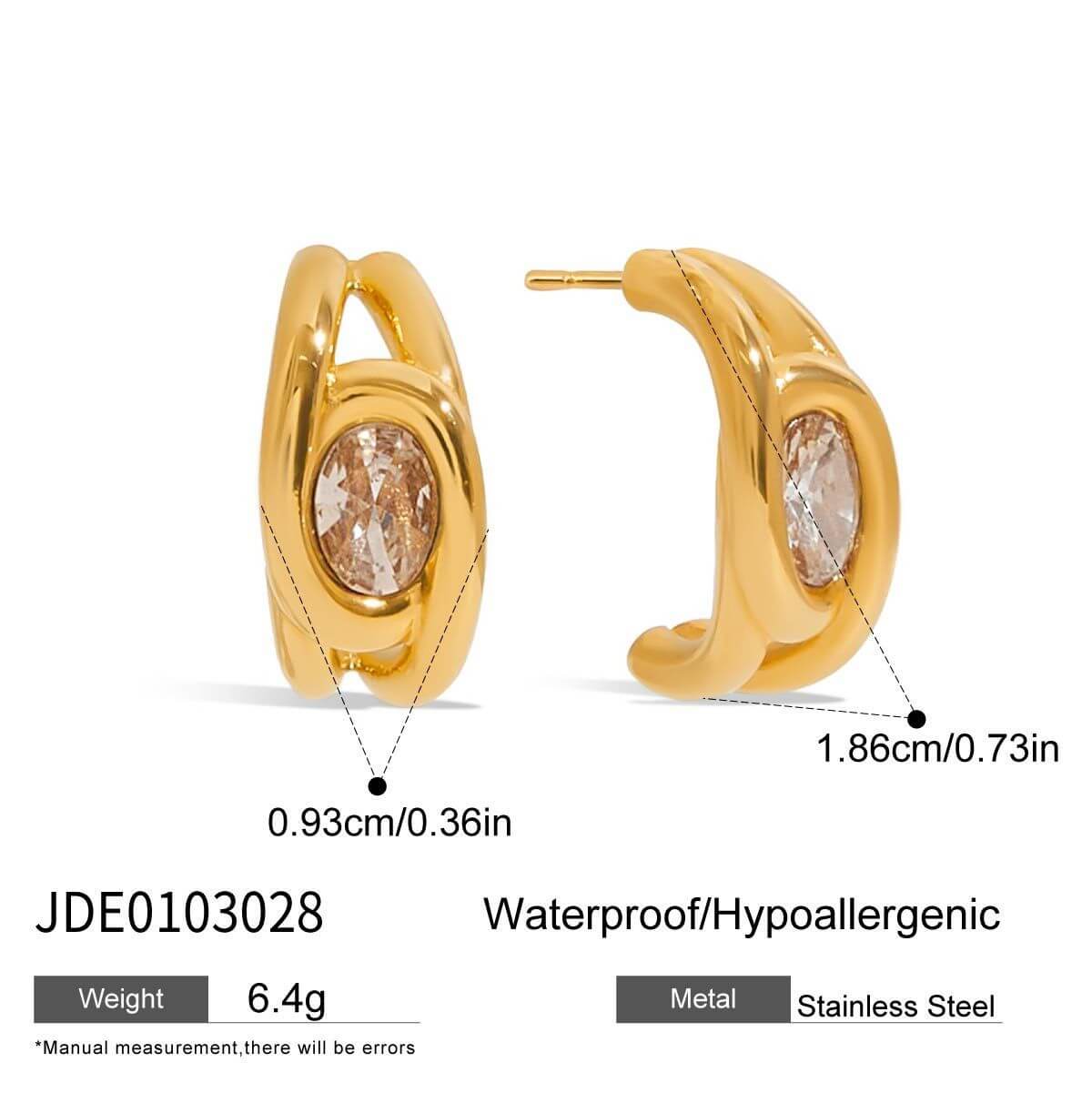 Modern Gold Zircon Huggie & Ear Cuff Collection