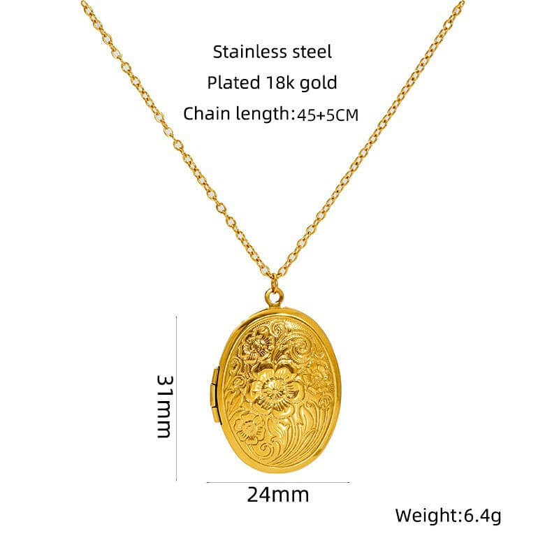 Waterproof Vintage Statement Pendant Necklace