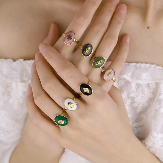 18K Gold Gemsbone Rings