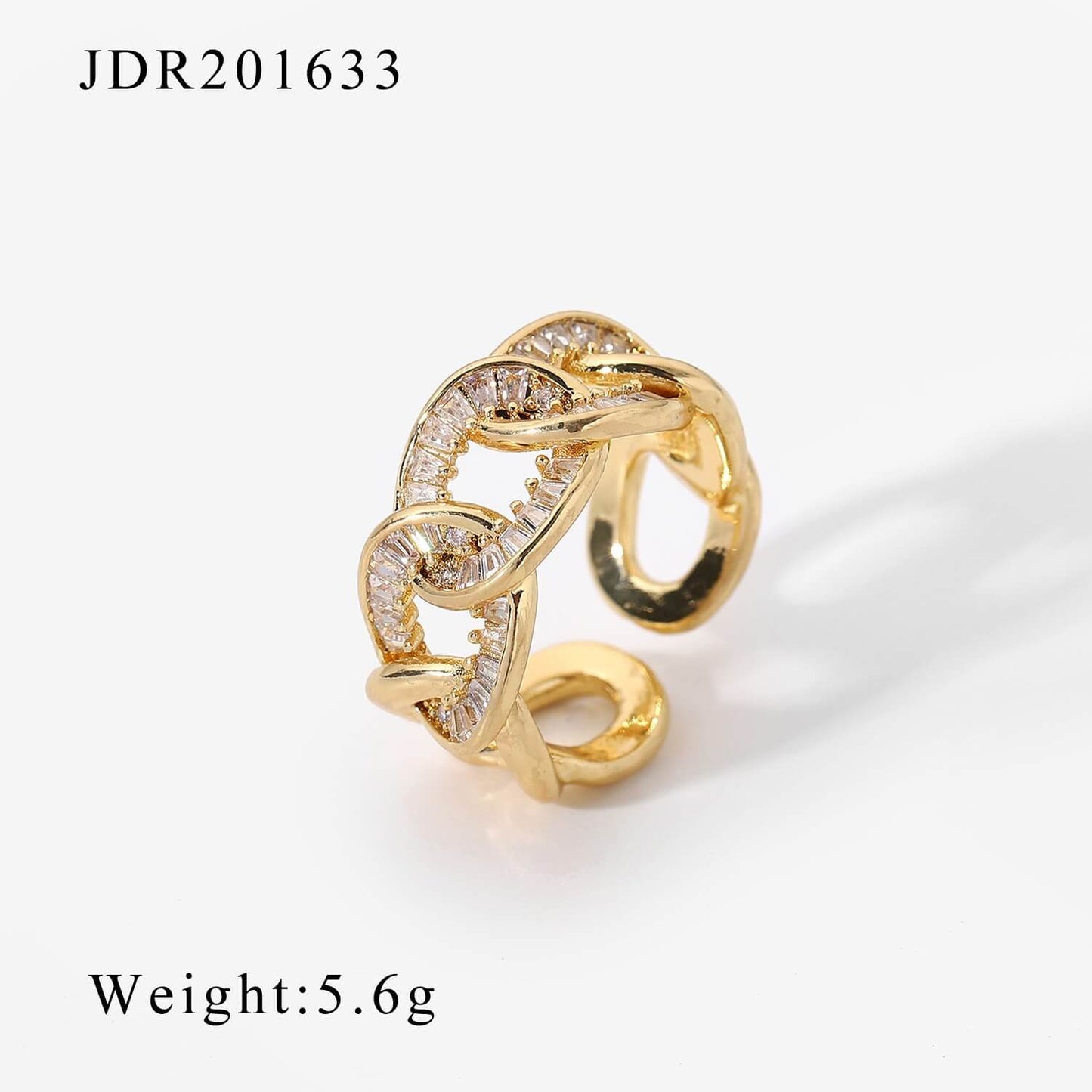 18K Gold CZ Ring