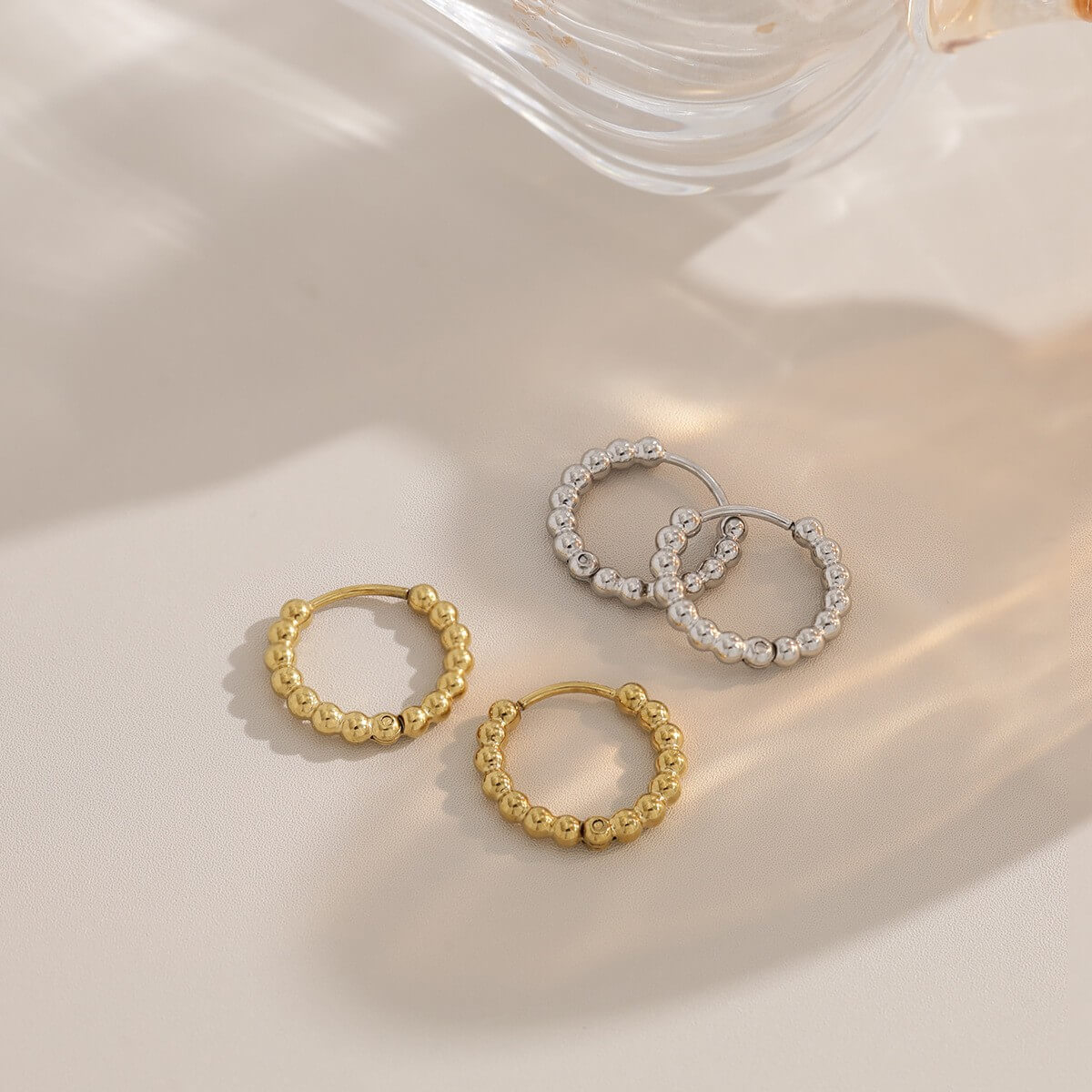 Textured Huggie Hoop Earrings