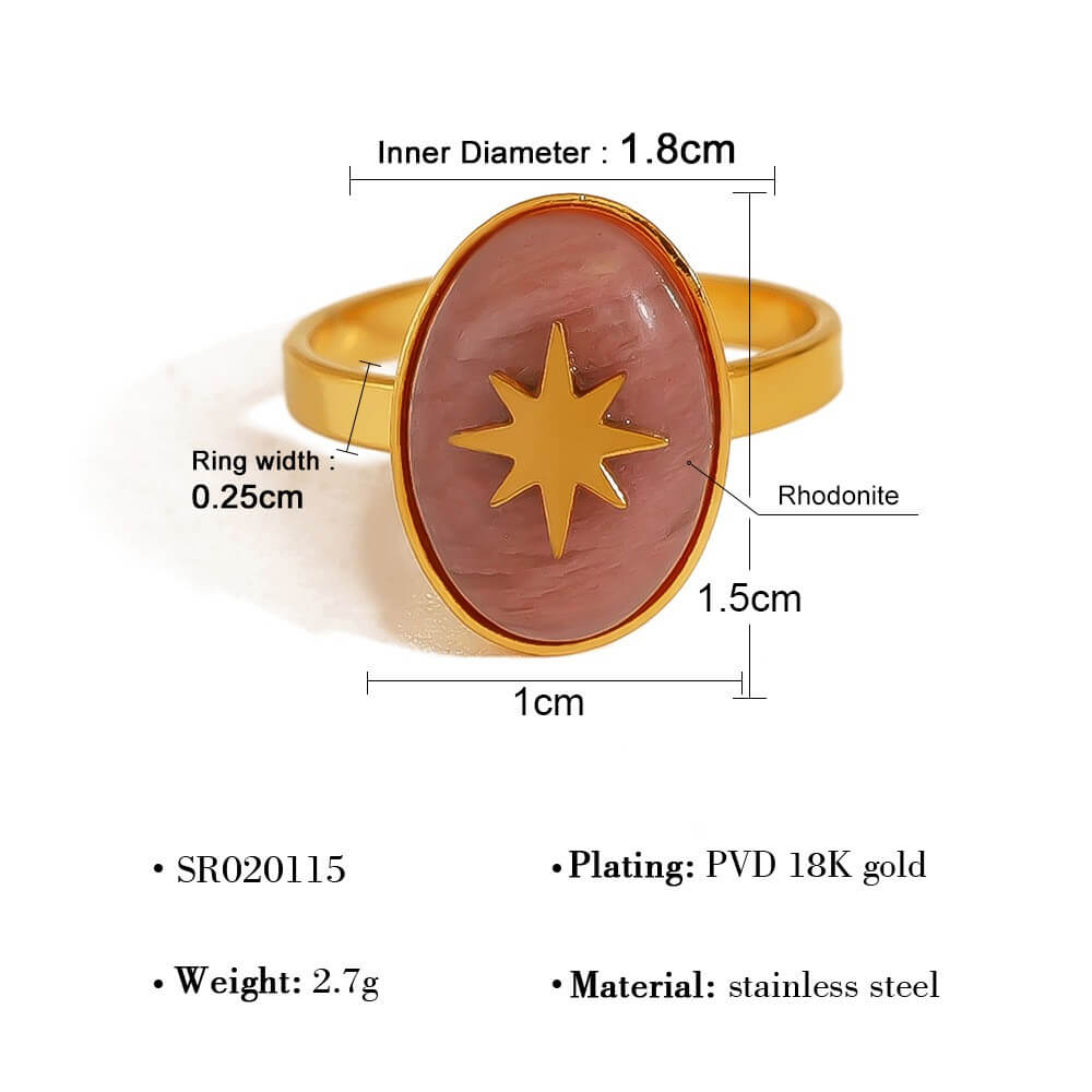 18K Gold Gemsbone Rings