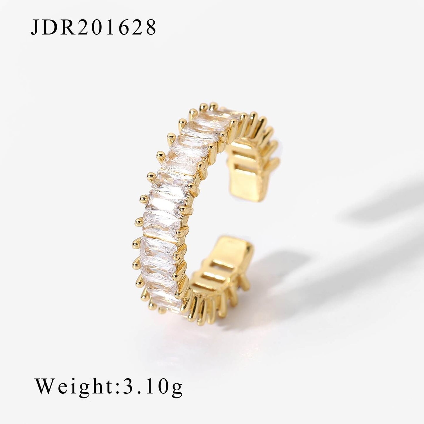 18K Gold CZ Ring