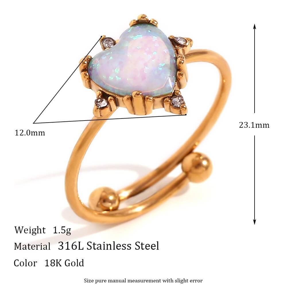Vintage Opal Gold Statement Ring