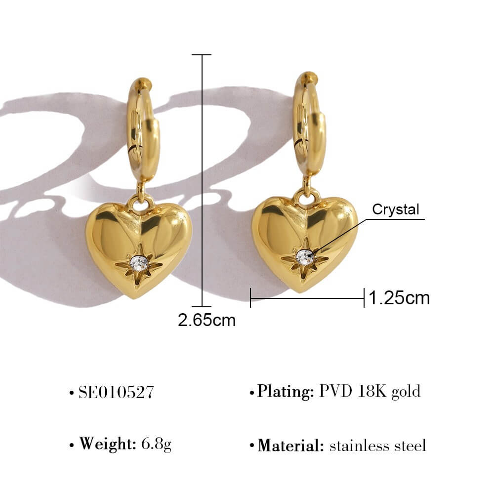 Gold Charm Huggie Hoop Earrings