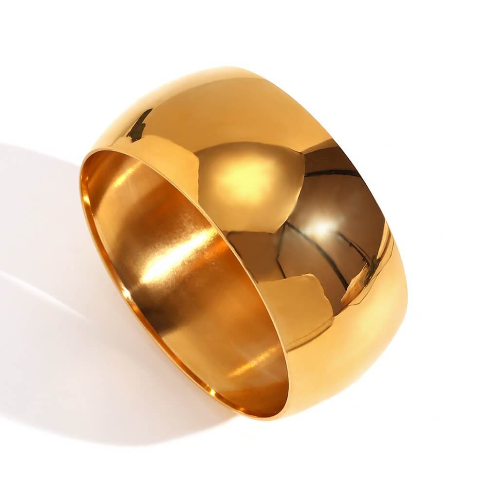 Minimalist Smooth Stainless Steel Chunky Bangle