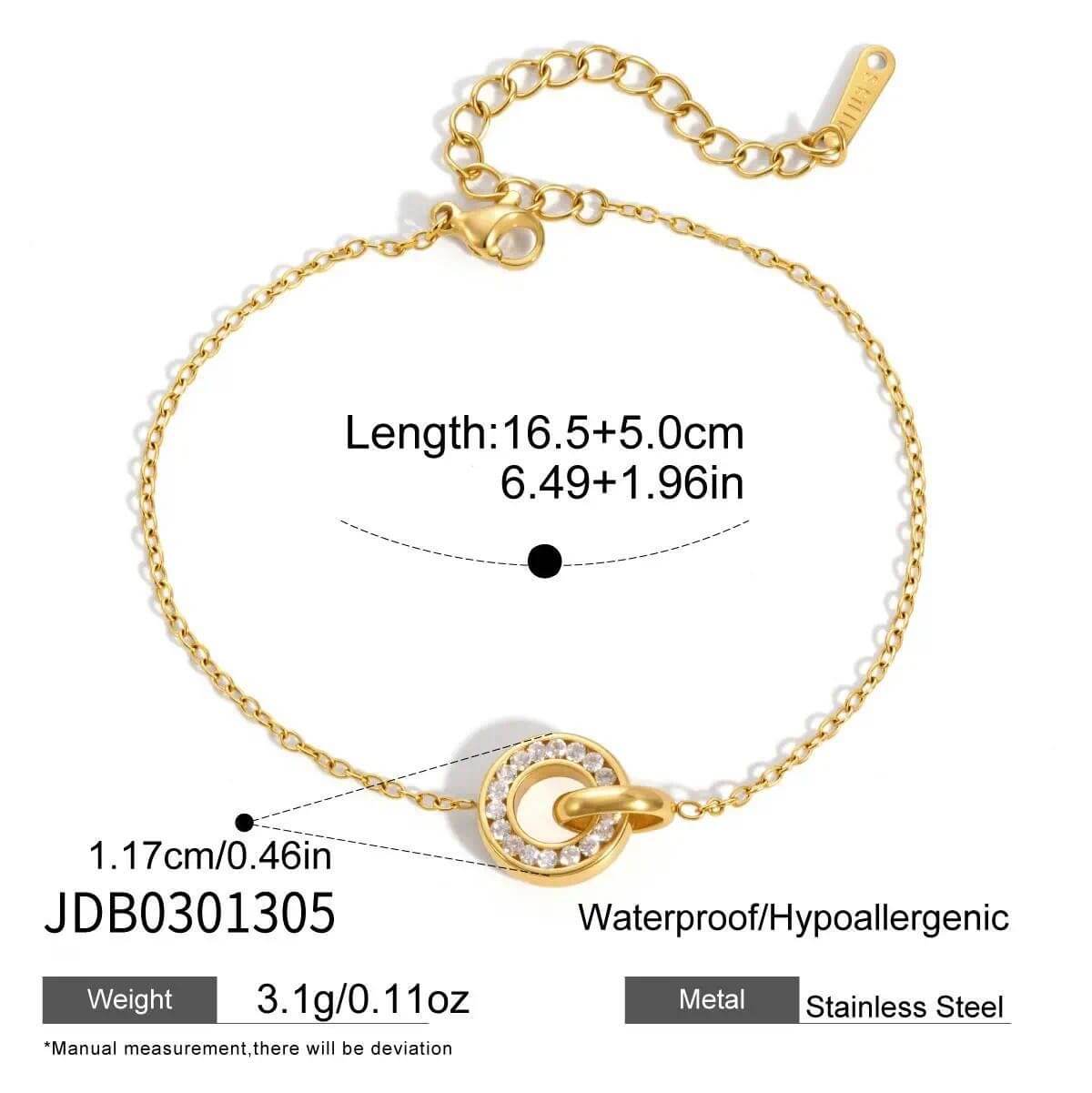 Colorful Zircon Layered Bracelets