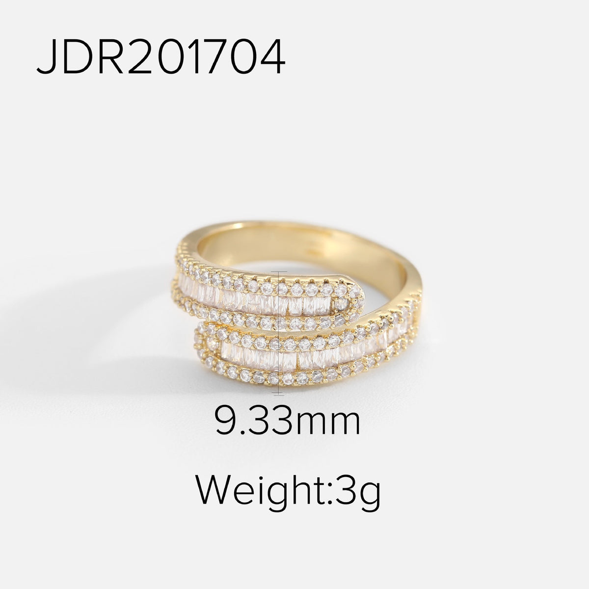 18K Gold CZ Ring