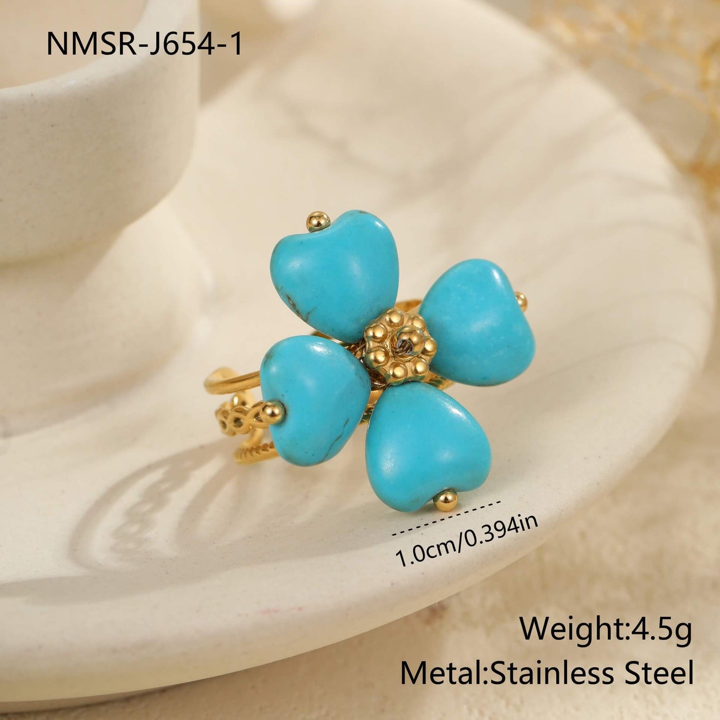 Gold Turquoise Statement Ring