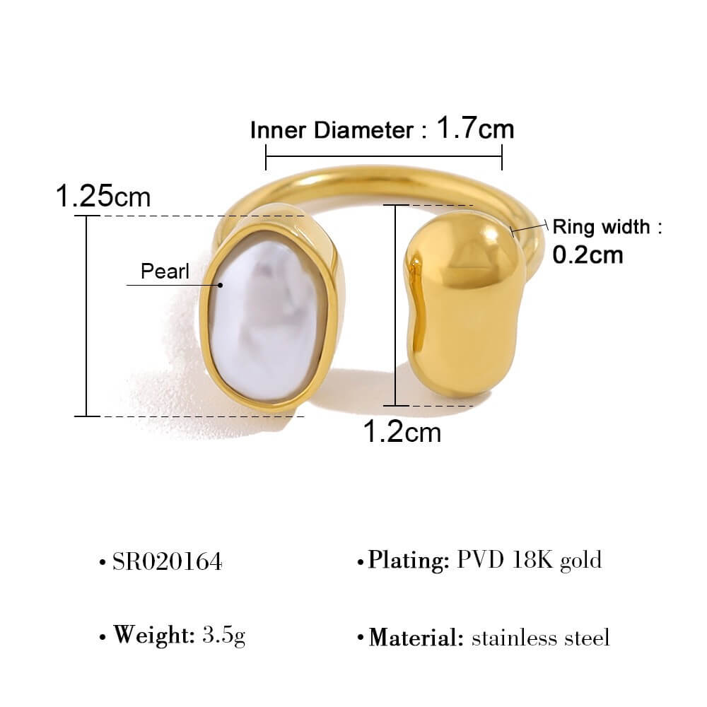 Baroque Pearl Open Rings