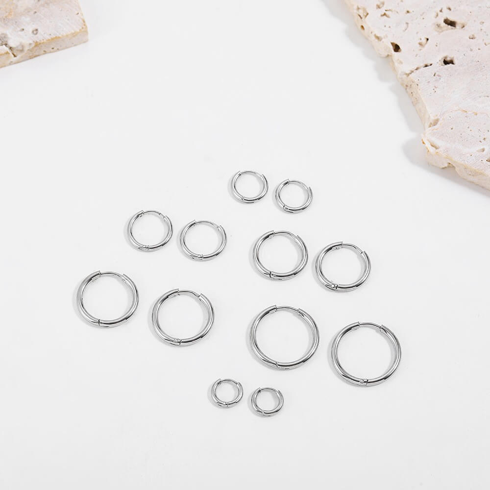 Classic Minimalist Gold Hoop Earrings - 18K Gold Plated Brass