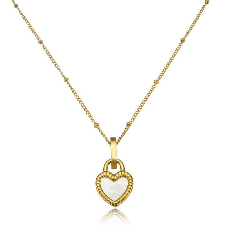 Vintage Gold Heart Pendant Necklace