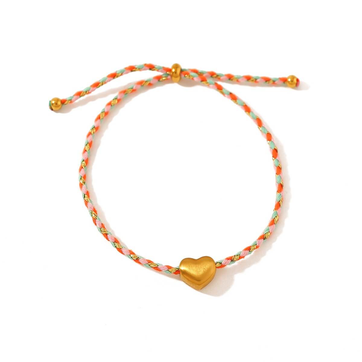 Braided Heart Cord Bracelet