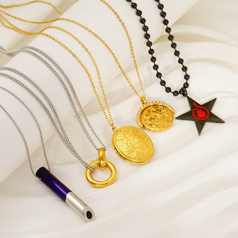 Waterproof Vintage Statement Pendant Necklace