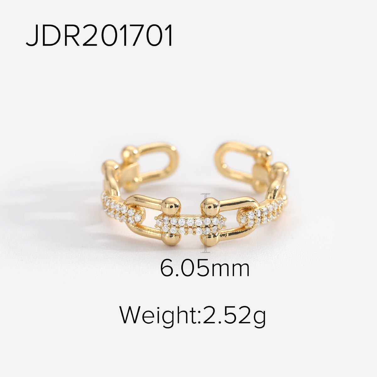 18K Gold CZ Ring