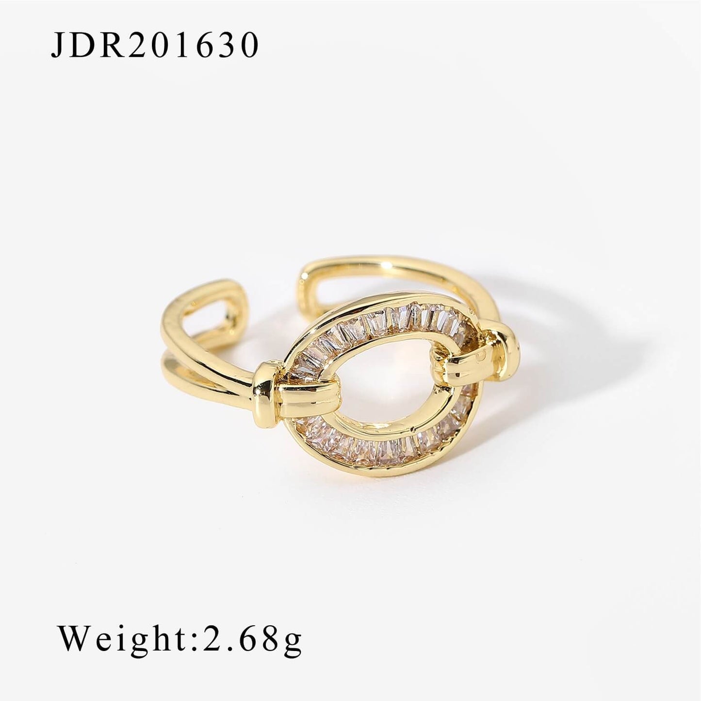 18K Gold CZ Ring