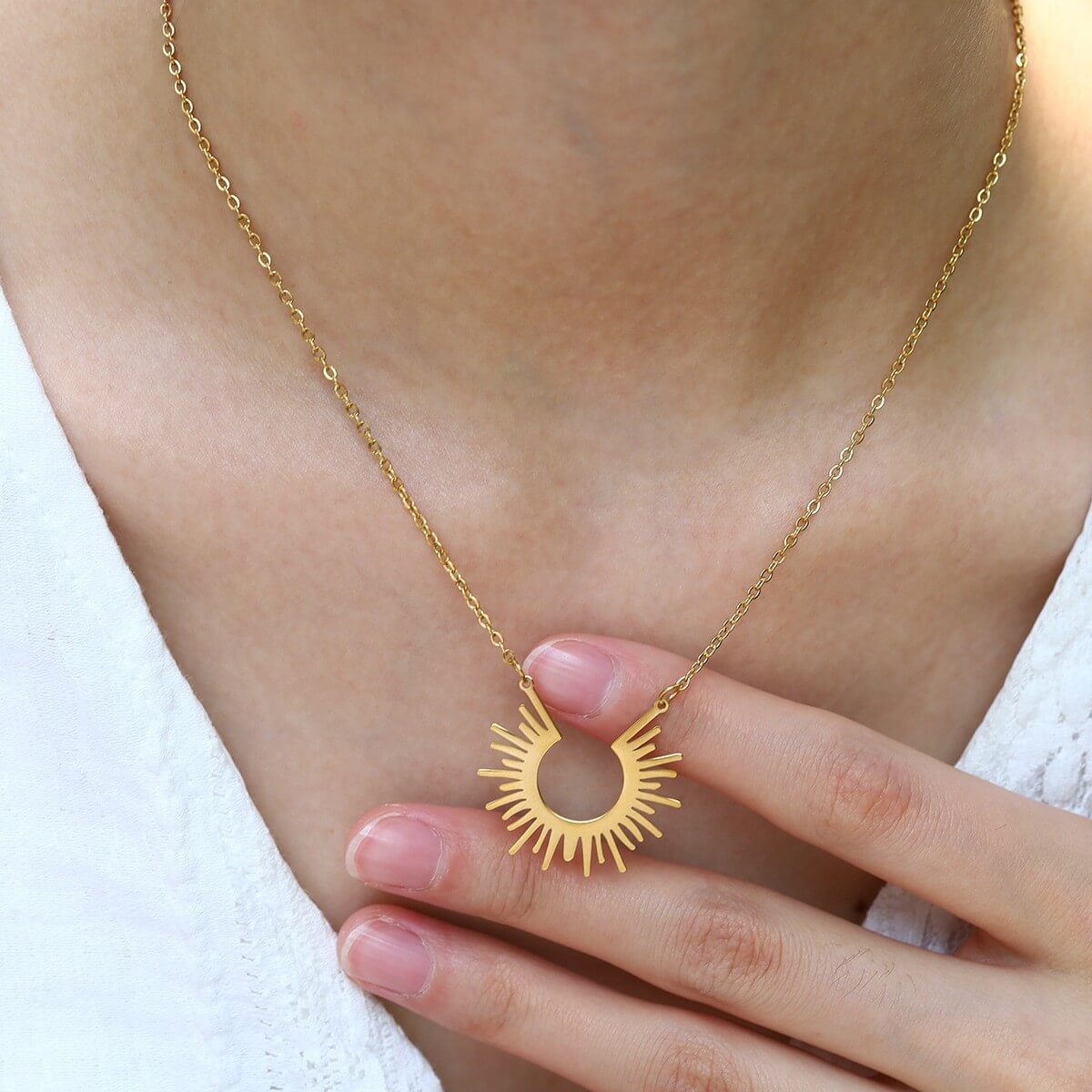 Sunburst Pendant Necklace