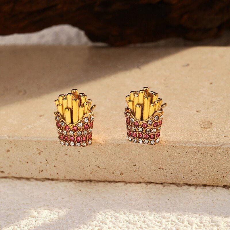 French Retro Chunky Gold Drop Earrings Collection