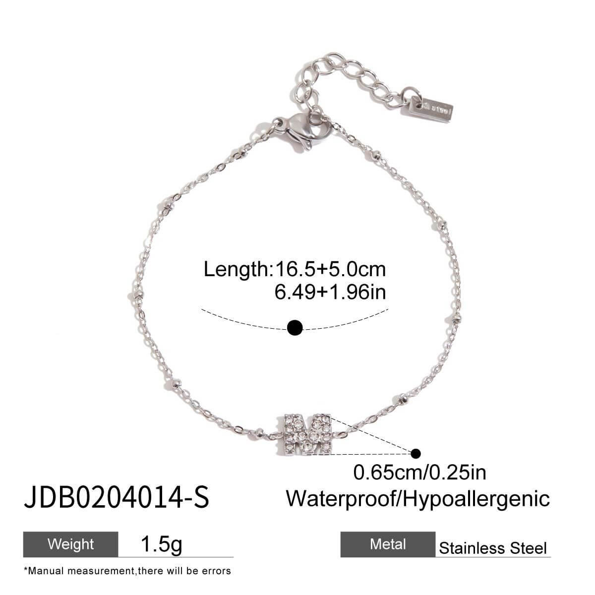18K Gold Plated Butterfly & Crystal Bracelet Stack Set