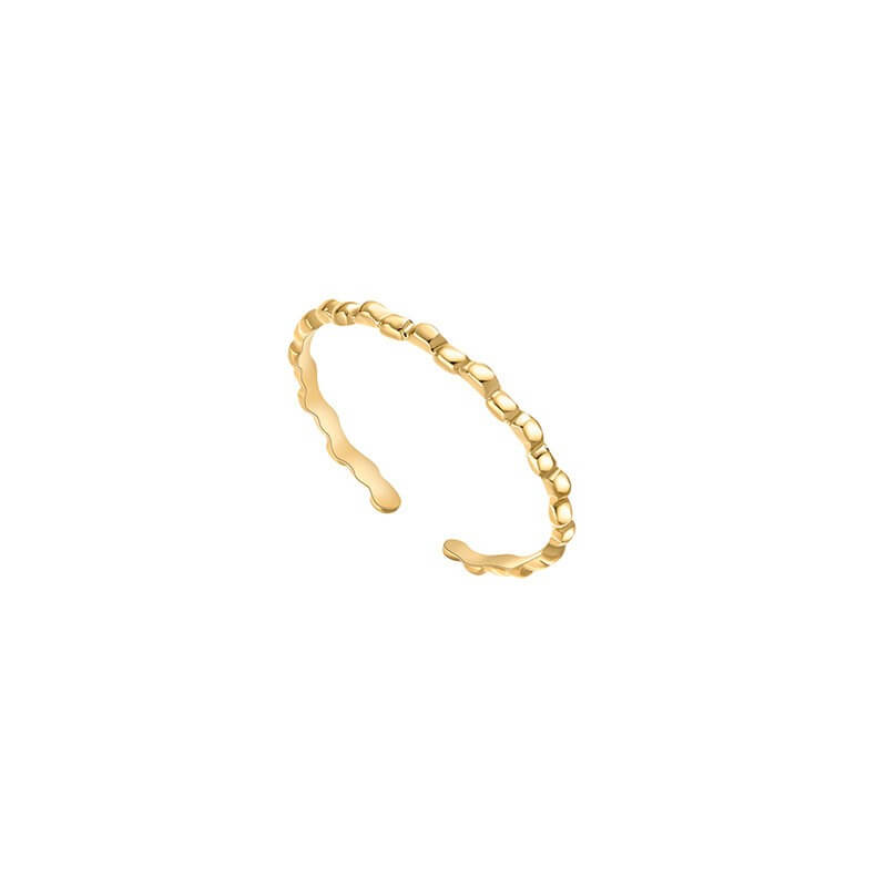 Minimalist Adjustable Gold Stacking Rings