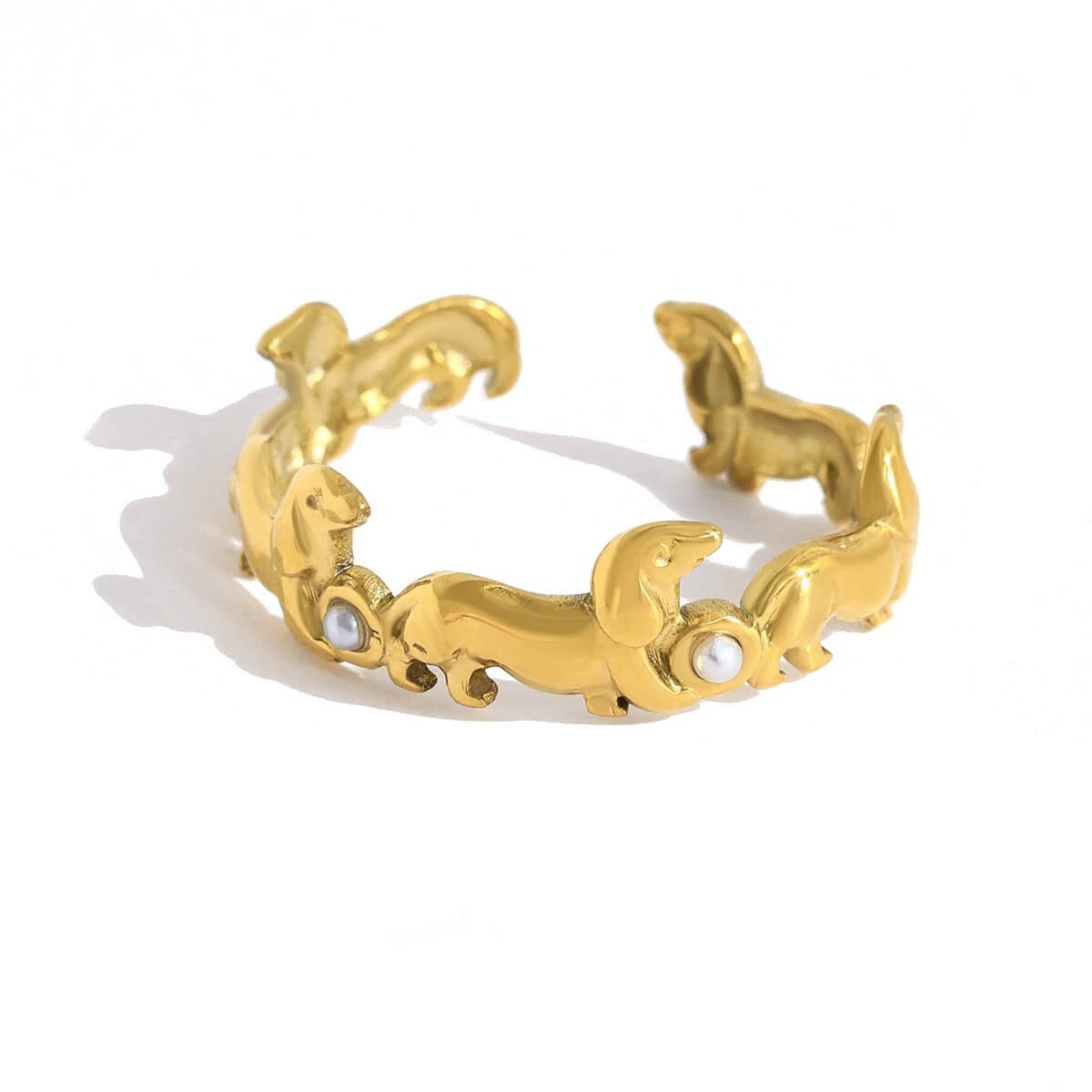 Golden Dachshund Dog Jewelry Collection