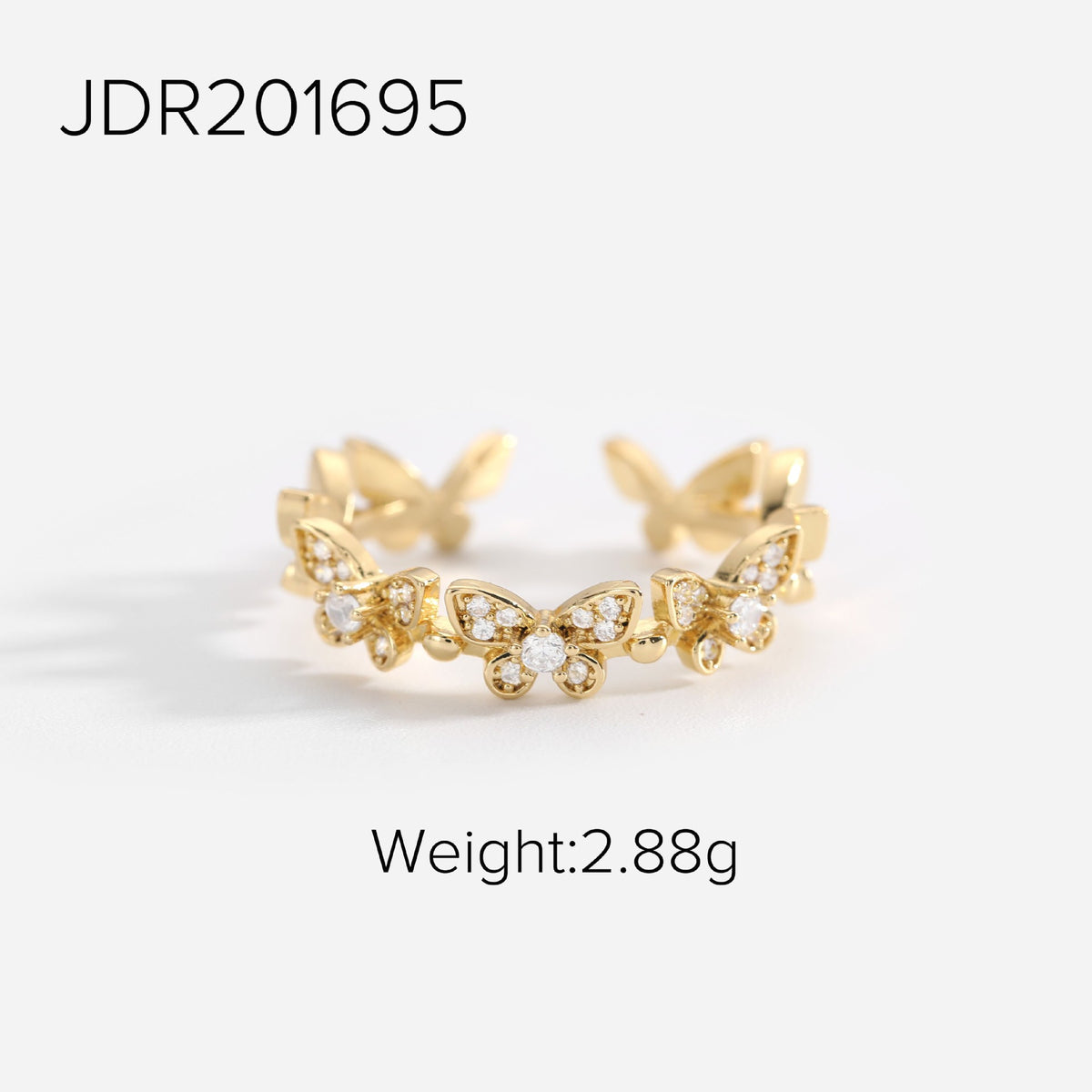 18K Gold CZ Ring