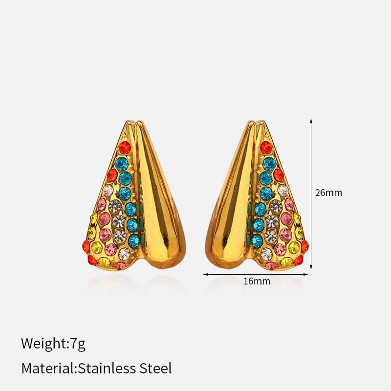 French Retro Chunky Gold Drop Earrings Collection