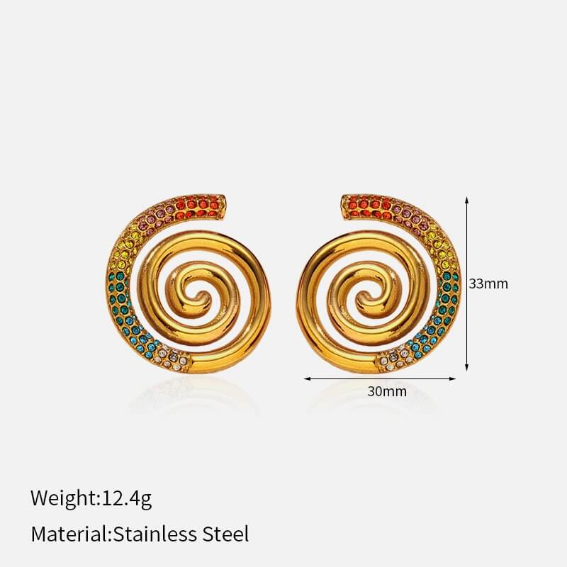 French Retro Chunky Gold Drop Earrings Collection