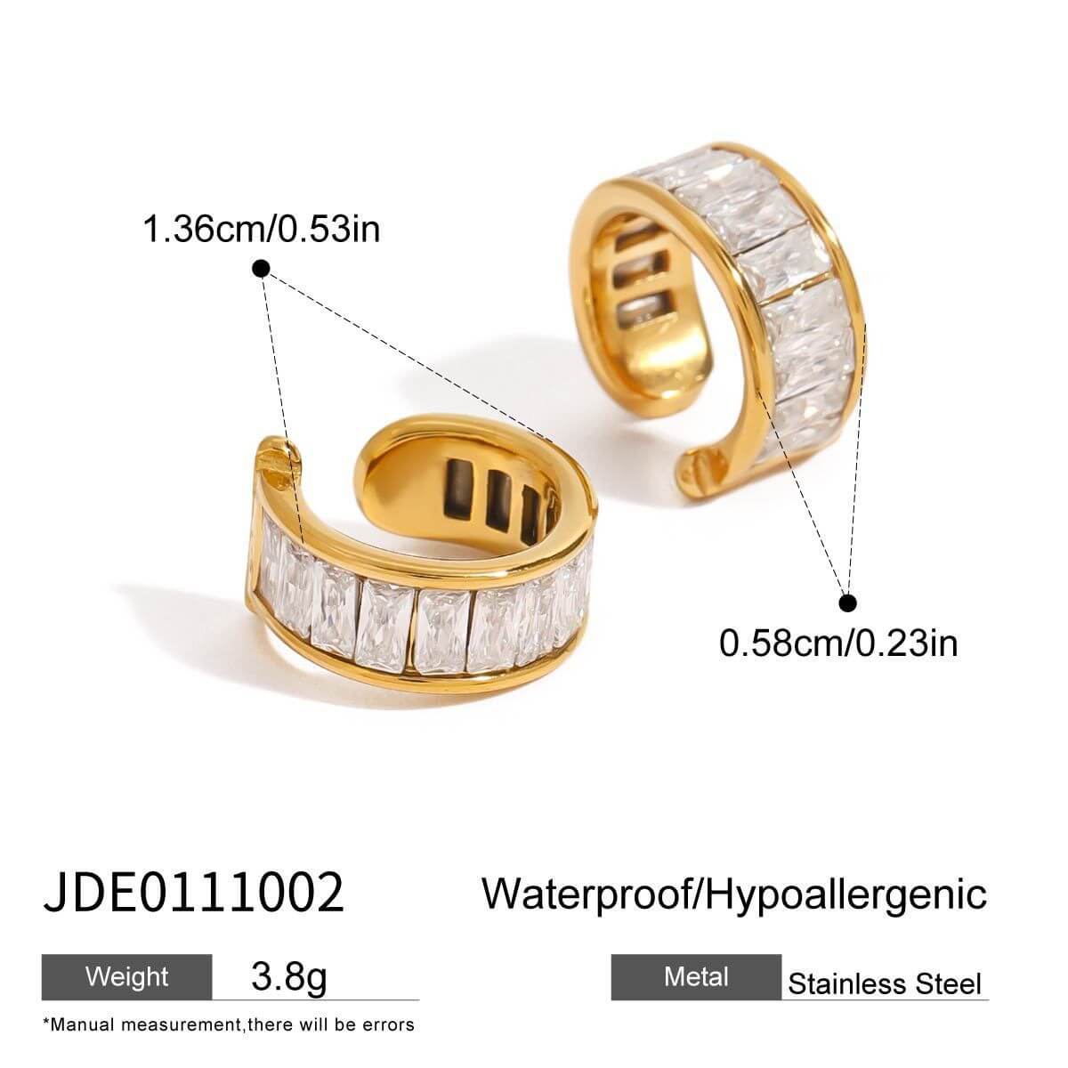 Modern Gold Zircon Huggie & Ear Cuff Collection