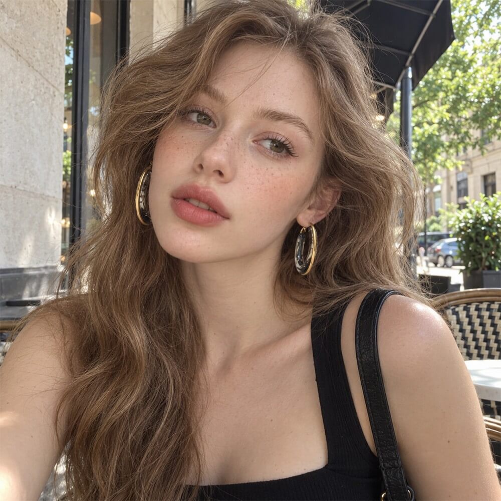 Chunky Resin Hoop Earrings 18K Gold Stainless Steel