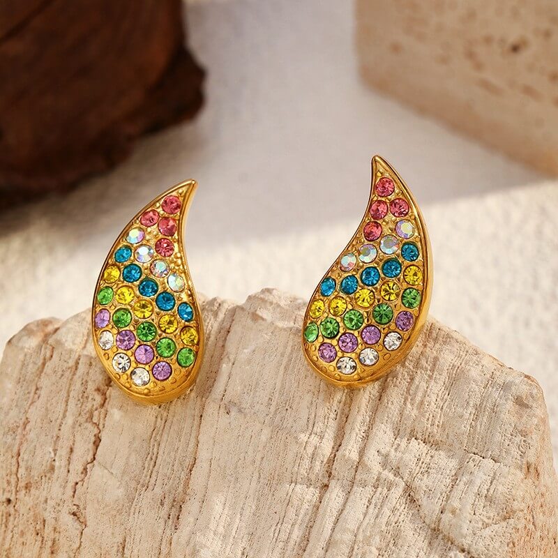 French Retro Chunky Gold Drop Earrings Collection